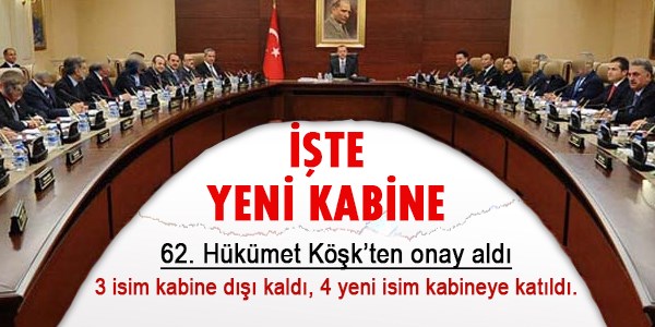 Davutoğlu yeni kabineyi açıkladı