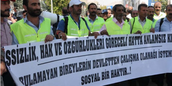 Toplum yararına çalışan işçilerden eylem