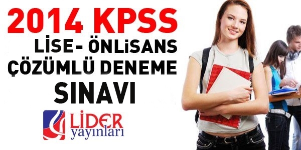 KPSS önlisans, lise deneme sınavı