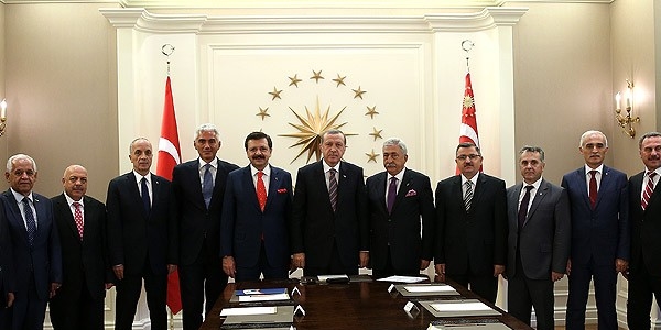 Erdoğan iş dünyası ve sendika temsilcilerini kabul etti