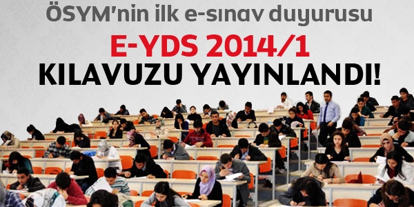 e-YDS 2014/1 kılavuzu yayınlandı