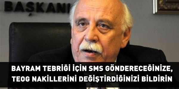 SMS'i bayram iin deil TEOG iin kullann