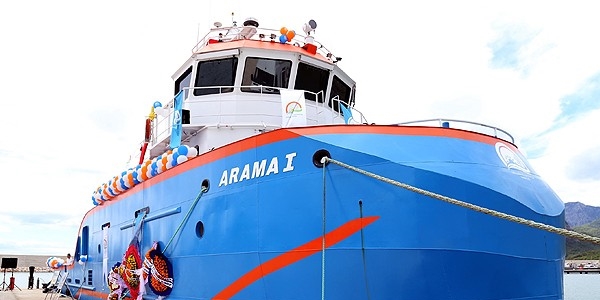Arama-1 gemisi suya indirildi