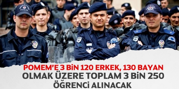 POMEM'e 3 bin 250 renci alnacak