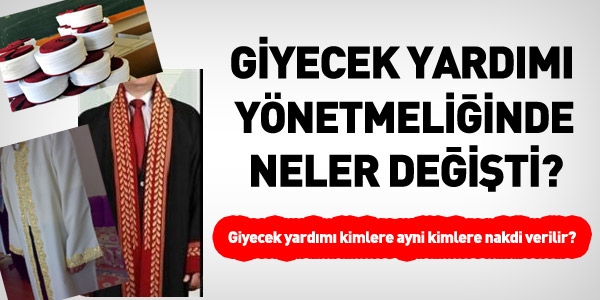 Giyecek yardm ynetmeliinde neler deiti?