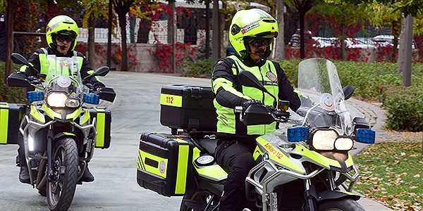 İlk müdahale için 66 motosiklet görev başında