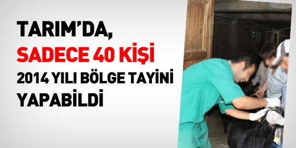 Tarım'da, sadece 40 kişi bölge tayini yapabildi