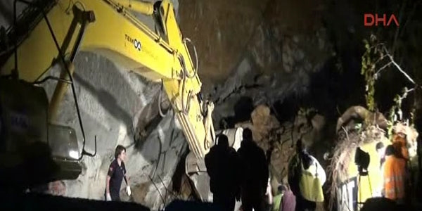 Güneyce Tüneli'nde göçük: 1 ölü, 3 yaralı