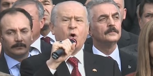 Bahçeli, Tunceli Valiliği önünde konuştu