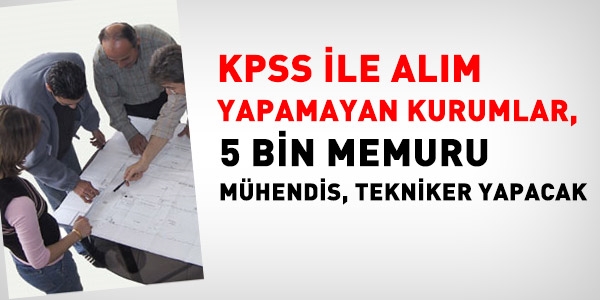 KPSS ile alm yapamayan kurumlarn yeni zm