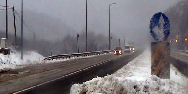 Bolu Dağı'nda kar kalınlığı 10 santime ulaştı