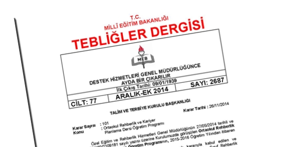 Aralık ayı ek tebliğler dergisi yayımlandı