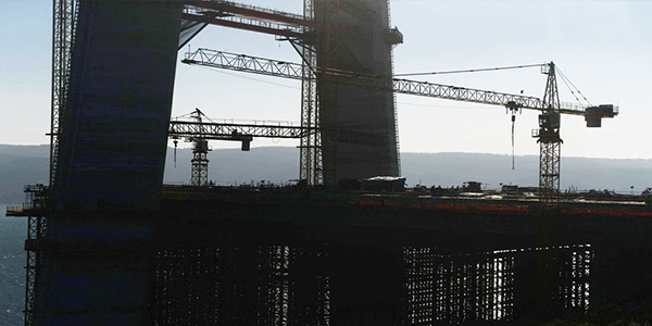 3. köprü kulelerinin betonarme işlemi bitti