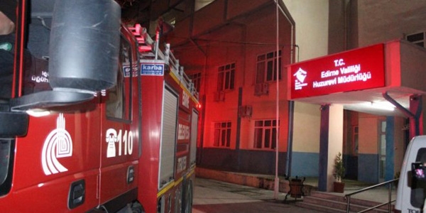 Edirne'de huzurevinde yangın çıktı