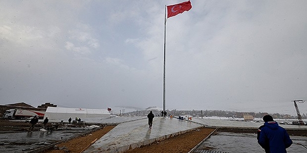 Ayyıldızlı tören alanındaki çalışmalarda sona gelindi