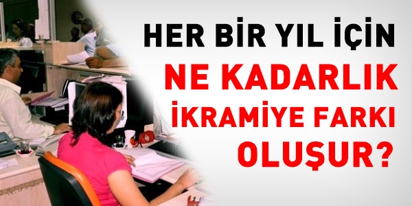 Her bir yl iin ne kadarlk bir ikramiye fark kar?