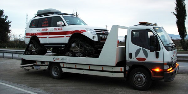 Paletli ambulansı taşıyan çekiciye 'tonaj' cezası