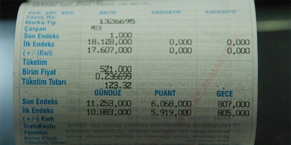 Elektrik parasında icra formülü
