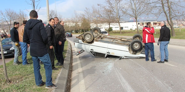 retmen trafik kazas geirdi: 1 yaral