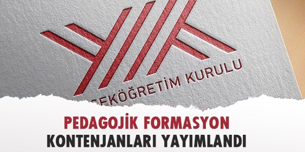 Ek formasyon kontenjanları yayımlandı