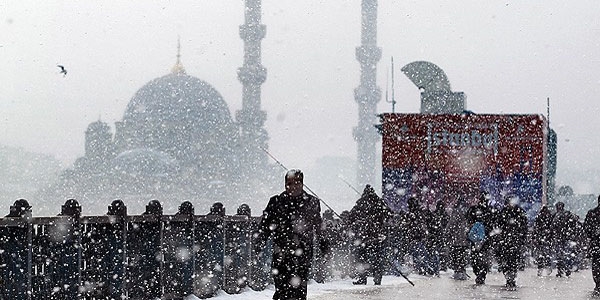 stanbul iin kar ve frtna uyars