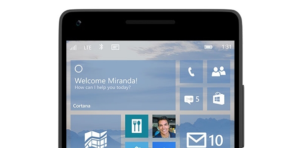 Windows 10'un telefon srm kullanmda