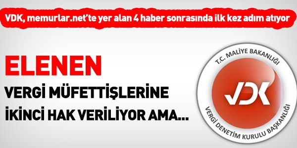 Elenen vergi müfettişlerine şartlı 2. sınav hakkı