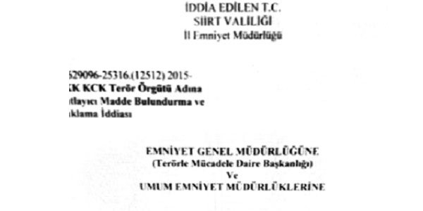'İddia edilen T.C. Siirt Valiliği' yazısına soruşturma