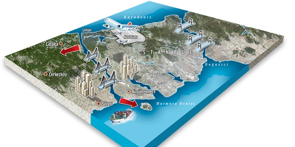 Kanalstanbul'un iki yakasna 500 bin kiilik yeni ehir