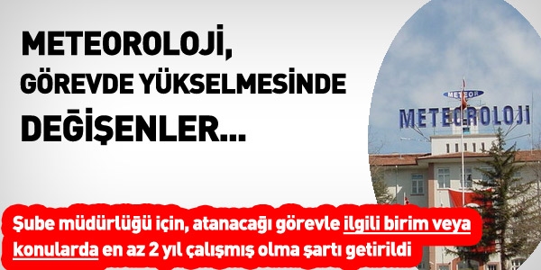 Meteoroloji görevde yükselmesinde neler değişti?
