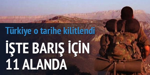 Barış için 11 alanda adım atılacak