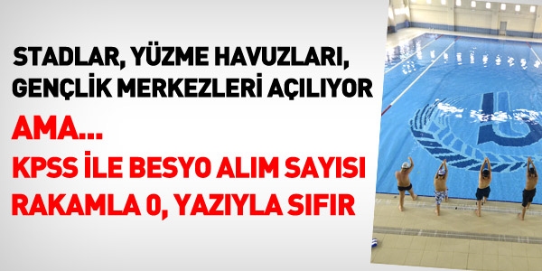 Genlik tesisi yaplyor ama spor yneticisi alnmyor