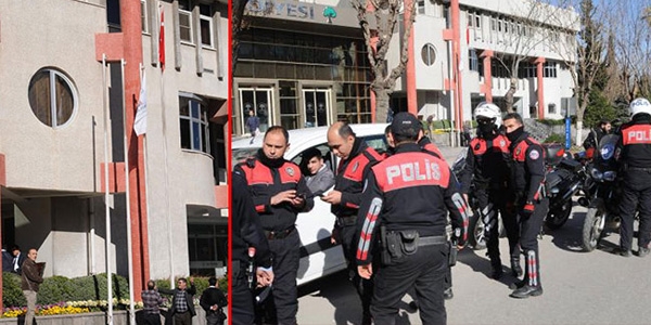 Bayrağı indirmeye çalışan şahıs gözaltına alındı