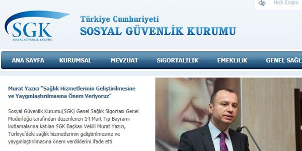 SGK'nın web sitesi en çok ziyaret edilen ikinci site