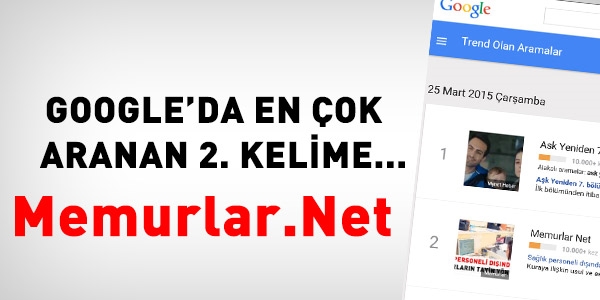 Google'da en çok aranan 2. kelime... memurlar.net