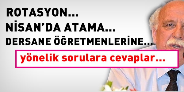 Avcı'dan atama ve rotasyon açıklaması