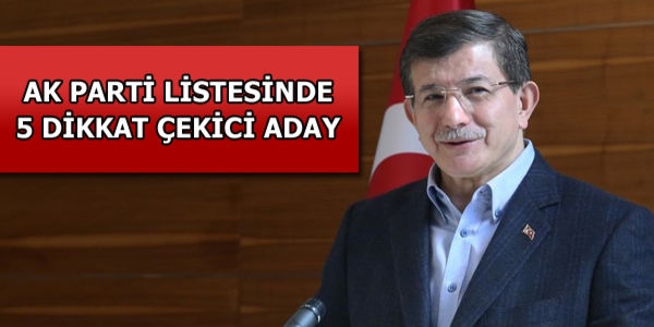 Davutoğlu'nun 'yakınındakiler' aday listesinde