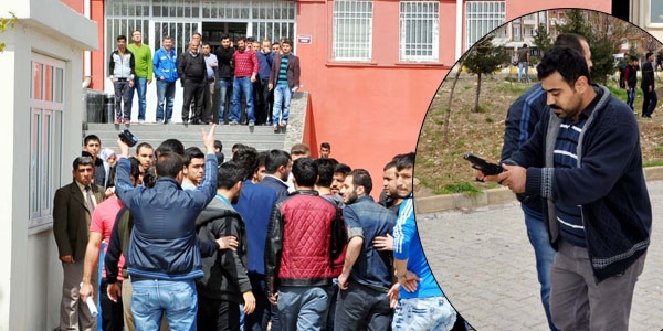 Öğrenciler arasında tüfekli taşlı kavga!