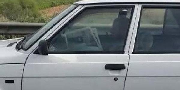 Otomobilin sürücüsü direksiyonda gazete okudu