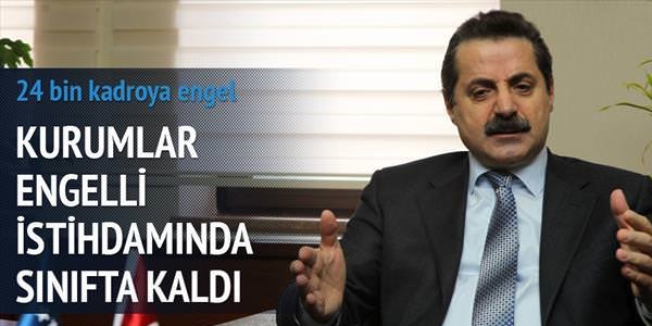 Kamuda 60 bin engelli kadrodan 24 bini boş