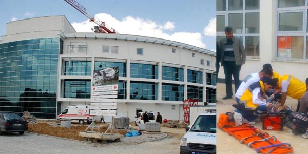 Üniversite inşaatından düşen işçi öldü
