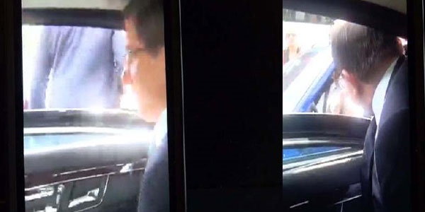 Başbakan'ın makam aracının içinden canlı yayın / Video