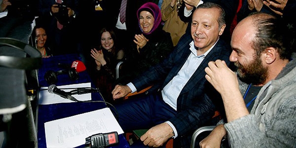 Erdoğan, Filinta dizisi setinde...