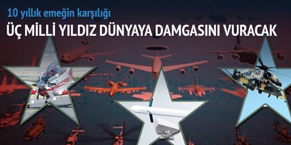 Yerli silahta üç milli yıldız