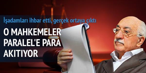 Ticaret mahkemeleri Paralel'in para kasası