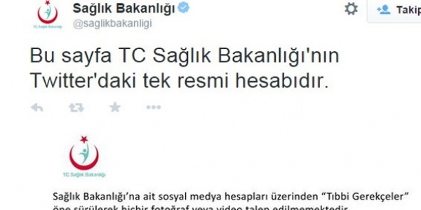 Sağlık Bakanlığı'ndan sosyal medya uyarısı