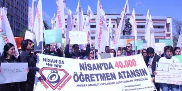 MEB önünde atama eylemi