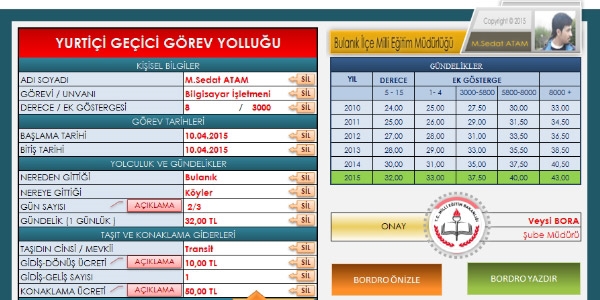 Yurtii geici grev yolluu (S. Atam)