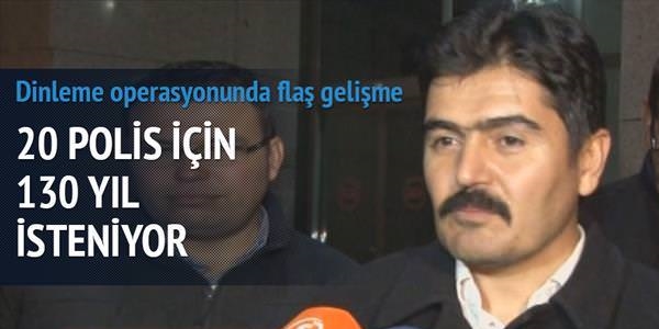 Paralel şüphelisi 20 polise, 130 yıl hapis isteniyor