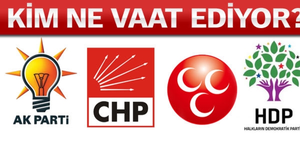 Partilerin ekonomi alanında seçmene vaatleri